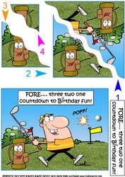 Golfing Birthday Fun Side Stacker