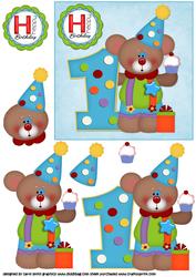 Birthday Bear 1yr Old