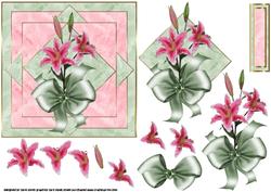The Pink Tiger Lilies Decoupage