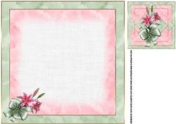 8x8 Pink Tiger Lilies Insert Plate