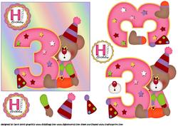 Birthday Bear 3 Yr Old Girl