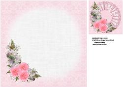 8x8 Pink Carnations and Hostas Insert Plate