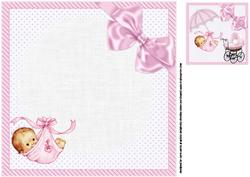 8x8 New Baby Girl Insert Plate