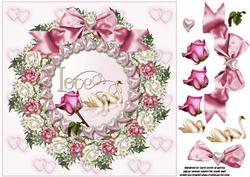 8x8 Love Swans with Roses