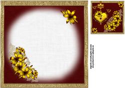 8x8 Golden Wedding Anniversary Insert Plate