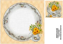 8x8 Afternoon Tea Vintage Style Insert Plate