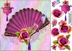 8x8 Rose Fan