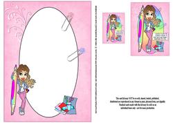 Colour Me Janette Craft Girl Insert Plate