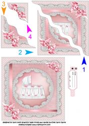 New Baby Girl with Lace and Pearls Side Stacker