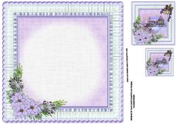 8x8 Purple and Lavender Christmas Insert Plate