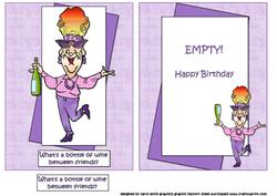 Edna Has Some Wine for Her Friend Inside Out Topper