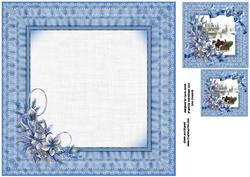 8x8 Blue Christmas Insert Plate