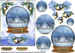 Christmas Snow Globe Scene