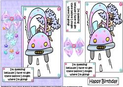 Stella is Speeding Quick Card