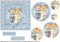 Baby Boy Christening Pyramid