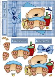 Birthday Snooze Decoupage