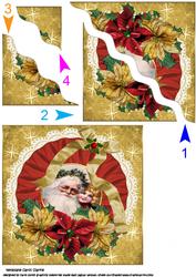 Vintage Santa and Girl Side Stacker