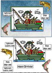 Gus is Fishing Again Quick Card