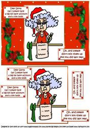 Stella Writes to Santa Quick Card