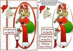 Mrs Claus Has You on Her List Quick Card