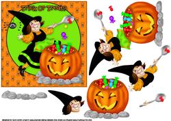 The Witches Cauldron Decoupage