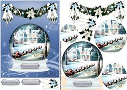 Christmas Snowglobe with Swag