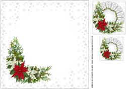 8x8 White Christmas Floral Insert Plate