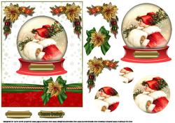 Vintage Girl in Snowglobe