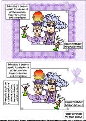 Stella and Edna Have a Solid Friendship Quick Card