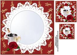 8x8 Anniversary Roses Insert Plate