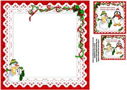 8x8 Friends Warm Hearts Christmas Insert Plate