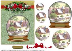 Vintage Christmas Scene Snowglobe