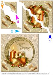 Golden Christmas Ornaments Side Stacker