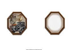 Vintage Traveler Octagon Shaped Pyramid Insert