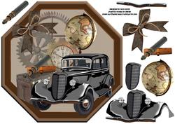 8x8 Octagon Shaped Vintage Traveler