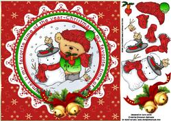 8x8 Dressing Snowman