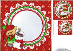 Dressing Snowman Insert Plate