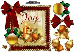 8x8 Christmas Ornaments in Luxury Frame
