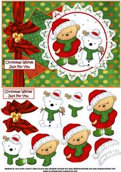 Teds Teddy Snowman Green