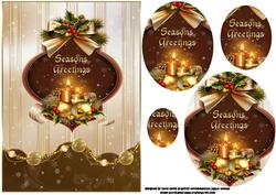 Seasons Greetings Oval Pyramid