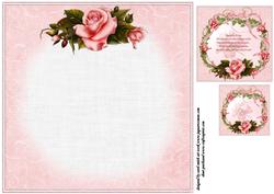 8x8 Circle of Roses with Verse Insert Plate