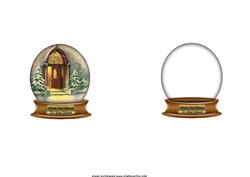 Christmas Snowglobe from Our House to Your House Insert