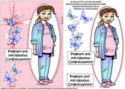 Congratulations Pregnancy Baby Girl Quick Card
