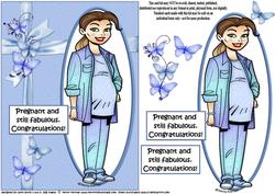 Congratulations Pregnancy Baby Boy Quick Card