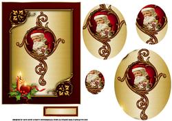 Vintage Santa in Luxury Frame