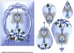 Elegant Blue Christmas Teardrop