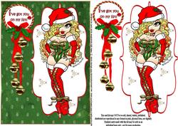 Xmas Hottie Has You on Her List Quick Card
