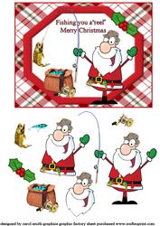 Santa Fishing for Christmas