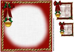 8x8 Christmas Cheer Recipe Insert Plate