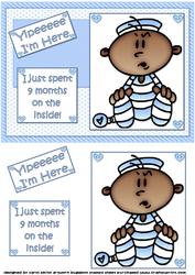Yipeee I'm Here New Baby Boy Ethnic Quick Card